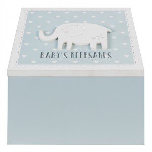 KEEPSAKE BOX BLUE ELEPHANT